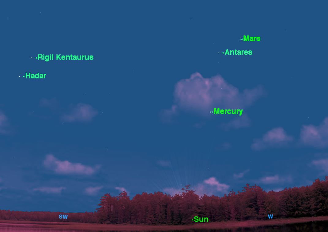 Elusive Mercury at Its Best Now for Southern Stargazers